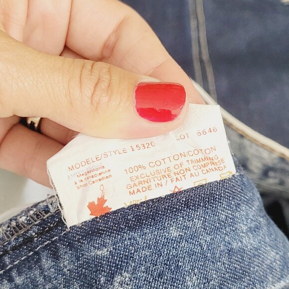 FIORI Blu Vintage Blue Cotton Acid Wash Pockets High Rise Jean Retro Size 34 - Picture 10 of 16